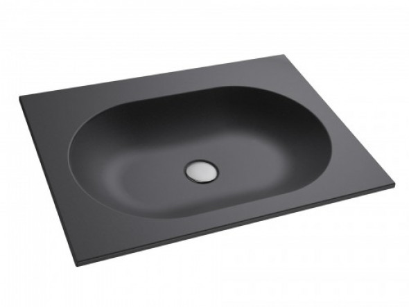 MASSI Umywalka wpuszczana RAJA SKY BLACK 50cm MSU-0705-CM