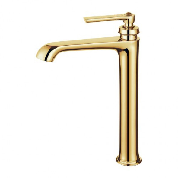 Omnires ARMANCE bateria umywalkowa wysoka z korkiem klik-klak, 32 cm złoty AM5213/1GL