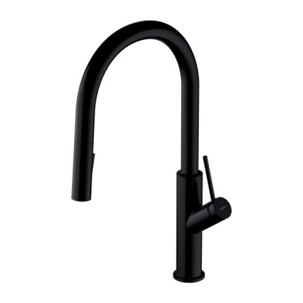 Omnires BEND bateria kuchenna czarny mat BE6455BL