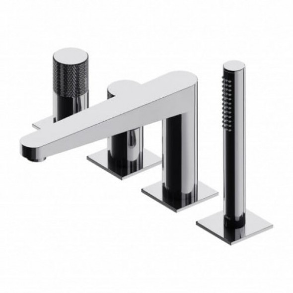 Omnires CONTOUR bateria wannowa 4-otworowa chrom CT8032CR