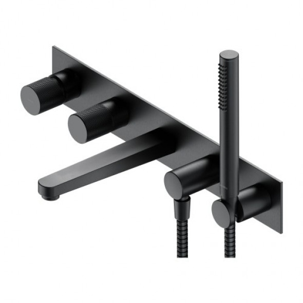 Omnires CONTOUR bateria wannowa 5-otworowa podtynkowa antracyt CT8037/1AT