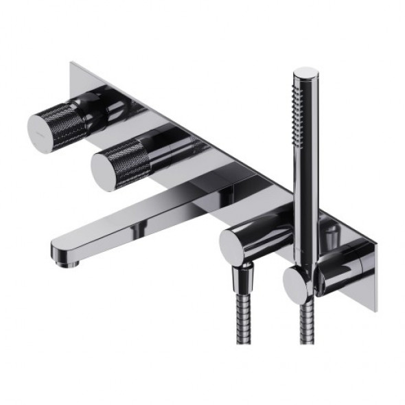 Omnires CONTOUR bateria wannowa 5-otworowa podtynkowa chrom CT8037/1CR