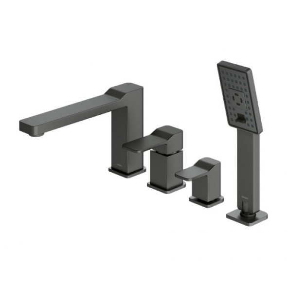 Omnires SLIDE bateria wannowa 4-otworowa grafit SL7732GR