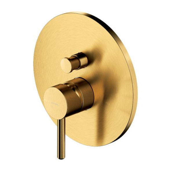 Omnires Y bateria prysznicowo-wannowa podtynkowa złoty szczotkowany Y1235GLB