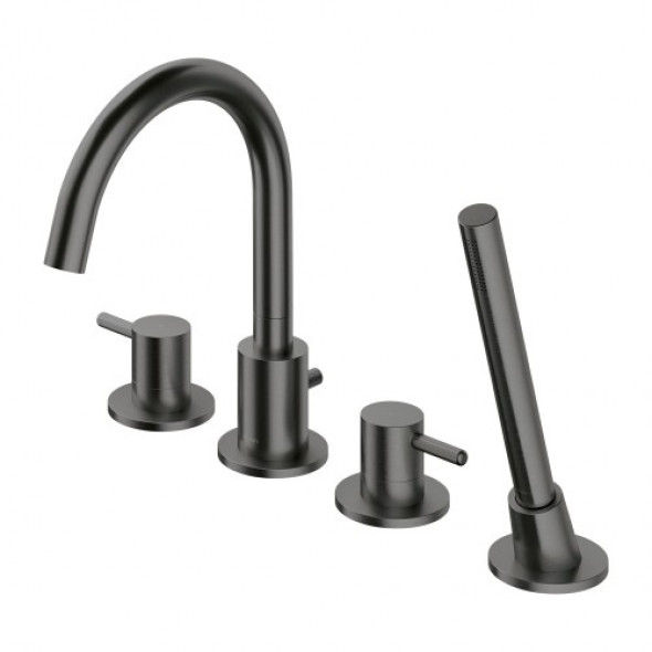 Omnires Y bateria wannowa 4-otworowa grafit Y1232G