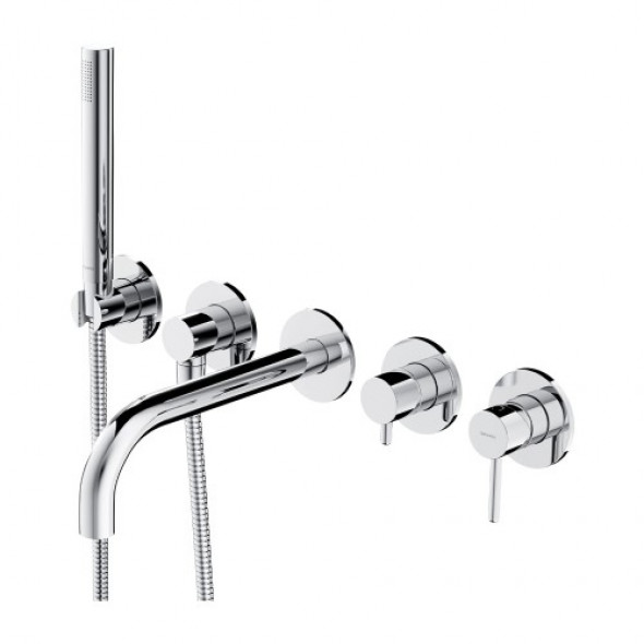 Omnires Y bateria wannowa 5-otworowa podtynkowa chrom Y1237/1CR