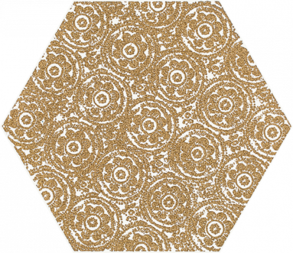 Paradyż Shiny Lines Gold Heksagon Inserto F 19.8 x 17.1 G.1