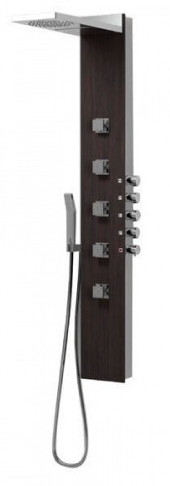 Polysan SOUL 200 panel prysznicowy 210x1500mm z baterią termostatyczną, 0203 wenge 78792