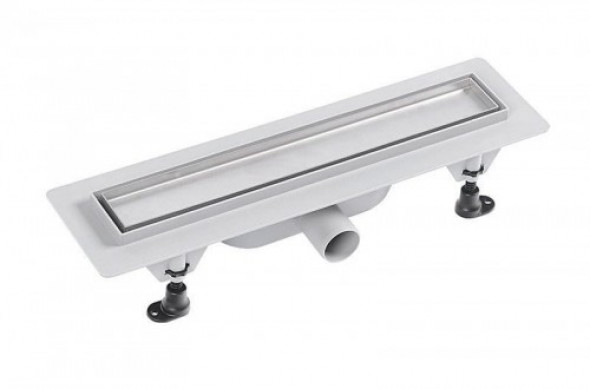 Polysan TILE odpływ liniowy plast. z rusztem ze st.nierdz. wypeł. płytką, 455x123x68 mm 72836