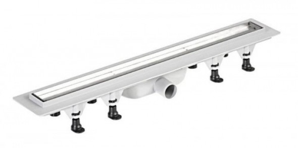 Polysan TILE odpływ liniowy plast. z rusztem ze st.nierdz. wypeł. płytką, 720x123x68 mm 72837