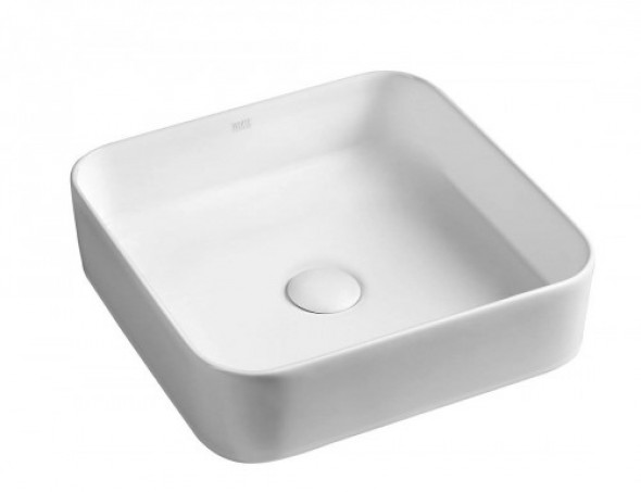 Sapho BLADE umywalka ceramiczna nablatowa 40x11,5x40 cm, bez odpływu WH050