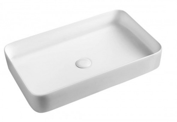 Sapho BLADE umywalka ceramiczna nablatowa 65x11x40 cm, bez odpływu WH051