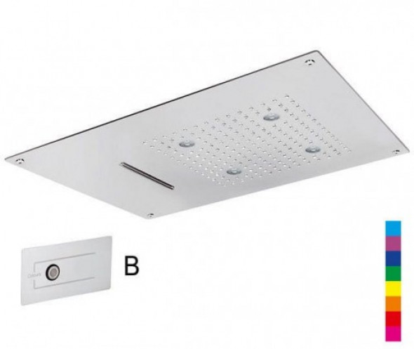 Sapho CHROMOTERAPIE deszczownia 55x40cm, deszcz, kaskada, sterownik B, CH5540B