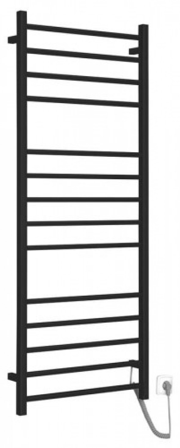 Sapho ESKINADO elektryczna suszarka na ręczniki 600x1500mm, wyłącznik czasowy,130W czarny mat ER450BT
