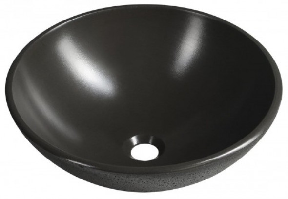Sapho FORMIGO umywalka betonowa, średnica 41 cm, antracyt FG006
