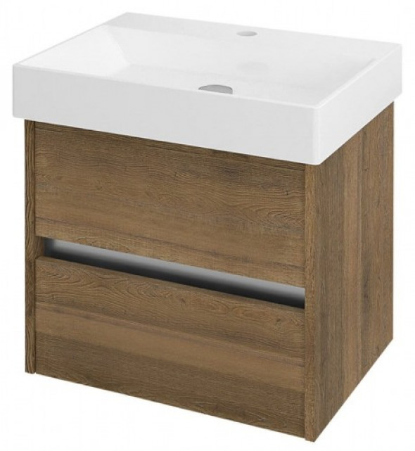 Sapho NIRONA szafka umywalkowa 57x51,5x43cm, dąb Sherwood NR062