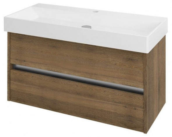 Sapho NIRONA szafka umywalkowa 95x51,5x43cm, dąb Sherwood NR102