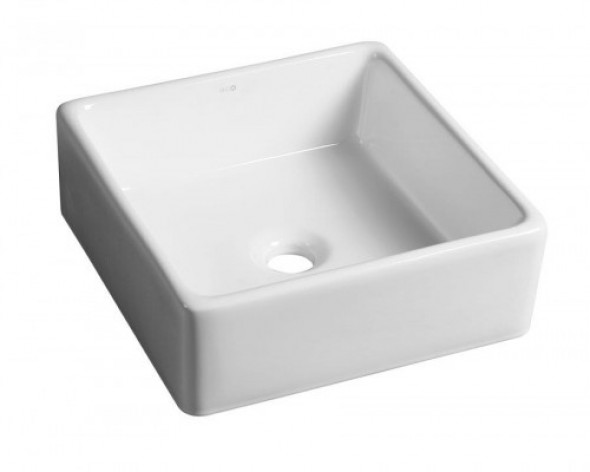 Sapho UBEGA umywalka ceramiczna nablatowa 38x13,5x38 BH7006