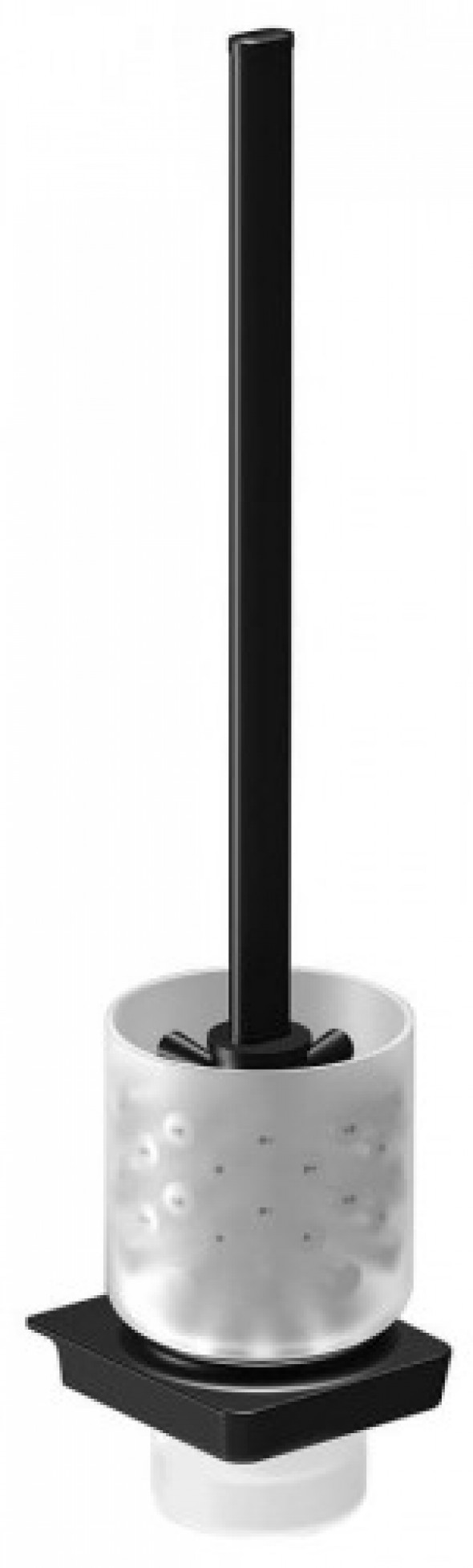 Sapho Zen Black szczotka WC naścienna 166497