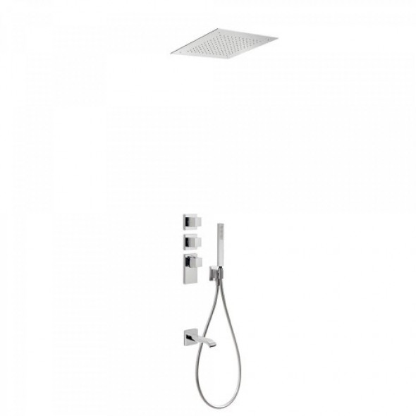 Tres BLOCK SYSTEM Zestaw wannowo-natryskowy z baterią termostatyczną podtynkową 206.253.02