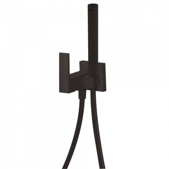 Tres CUADRO COLORS Bateria podtynkowa do bidetu lub WC czarny mat 006.123.01.NM