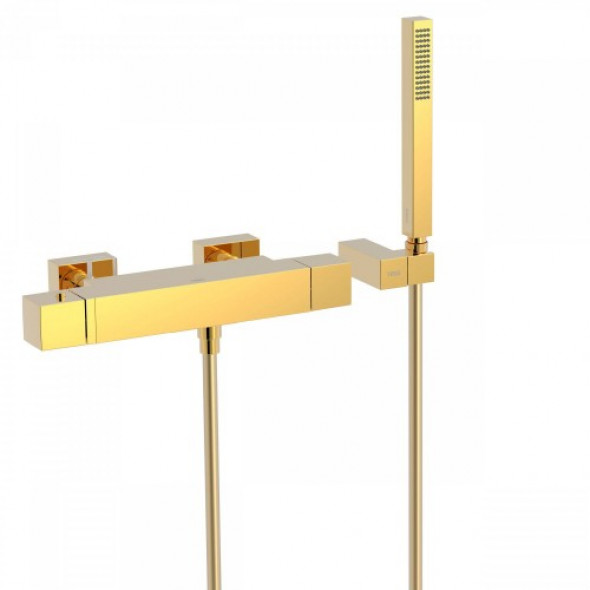 Tres CUADRO COLORS Bateria termostatyczna wannowa złota 007.174.03.9.OR