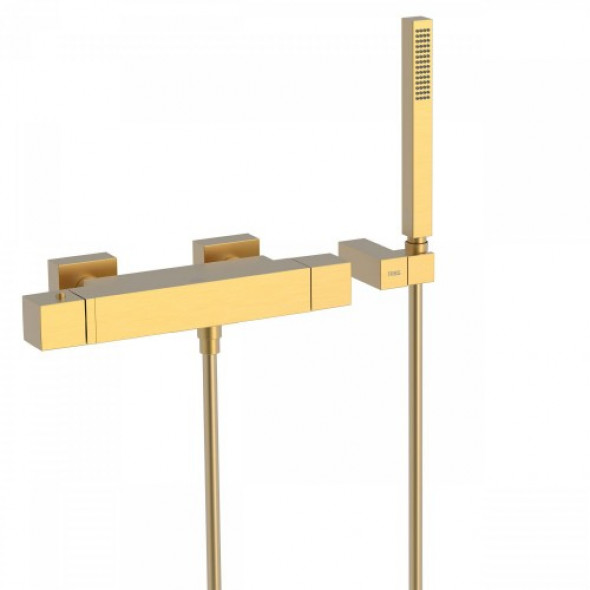 Tres CUADRO COLORS Bateria termostatyczna wannowa złoty mat 007.174.03.9.OM