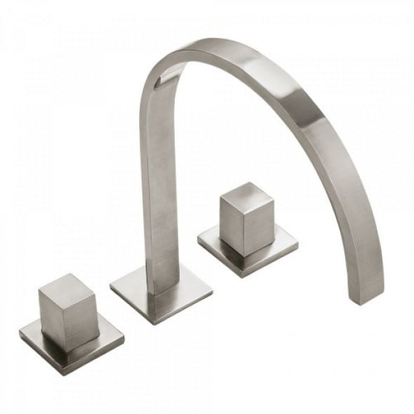 Tres CUADRO COLORS Dwuuchwytowe baterie nablatowe stal 008.105.01.AC