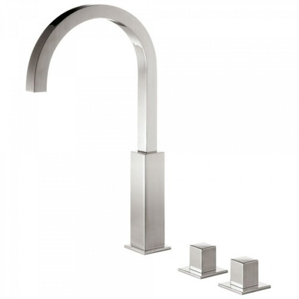 Tres CUADRO COLORS Dwuuchwytowe baterie nablatowe stal 008.105.04.AC