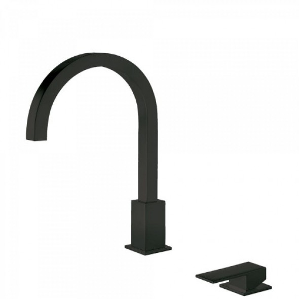 Tres CUADRO COLORS Nablatowa bateria umywalkowa czarny mat 006.105.03.NM