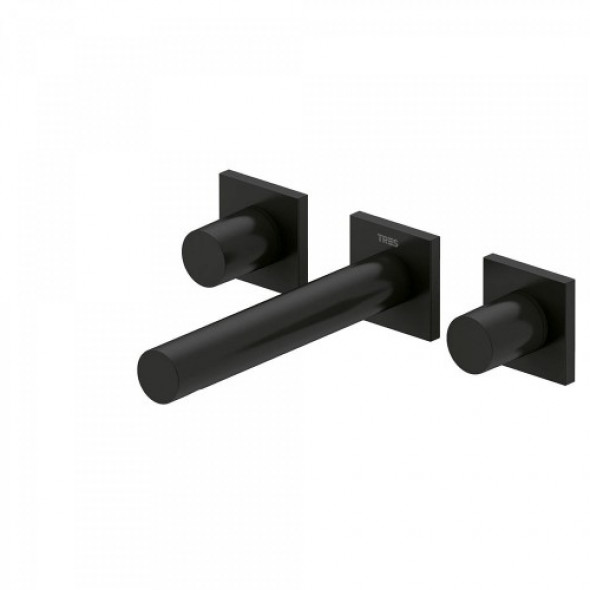 Tres PROJECT COLORS Bateria podtynkowa czarny mat Wylewka 156 mm. 211.751.01.NM