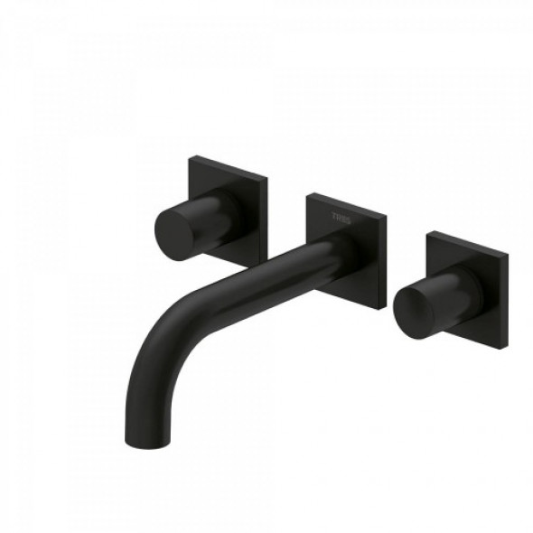 Tres PROJECT COLORS Bateria podtynkowa czarny mat Wylewka 164 mm. 211.151.01.NM