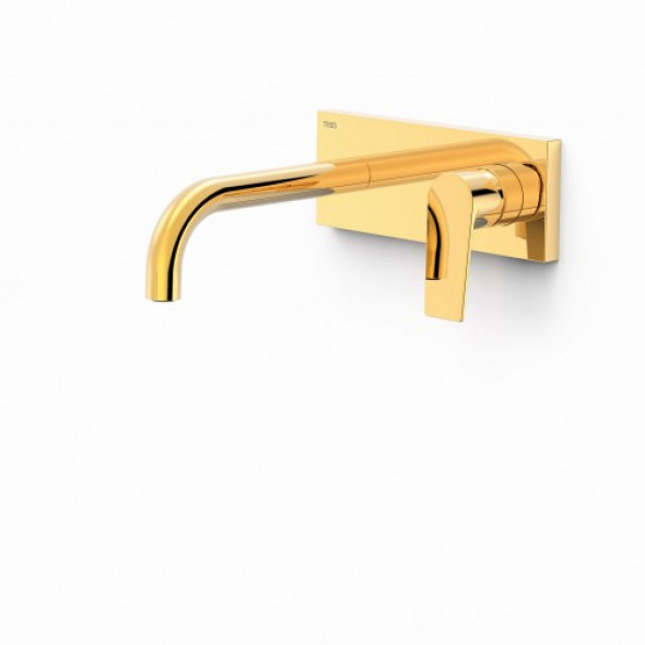 Tres Project-Tres Bateria podtynkowa umywalkowa Wylewka 180 mm 24-K Złoto 211.300.11.OR