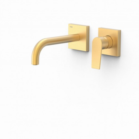 Tres Project-Tres Bateria podtynkowa umywalkowa Wylewka 180 mm 24-K Złoto Matowe 211.300.01.OM
