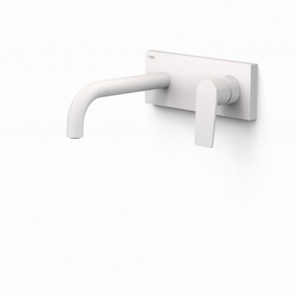 Tres Project-Tres Bateria podtynkowa umywalkowa Wylewka 180 mm Biel Matowa 211.300.11.BM