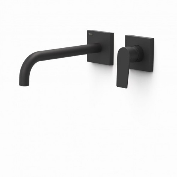 Tres Project-Tres Bateria podtynkowa umywalkowa Wylewka 240 mm Czerń Matowa 211.300.02.NM