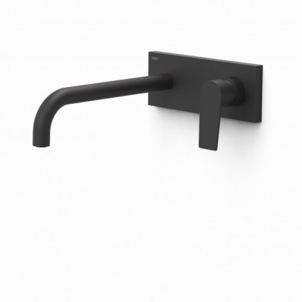 Tres Project-Tres Bateria podtynkowa umywalkowa Wylewka 240 mm Czerń Matowa 211.300.12.NM