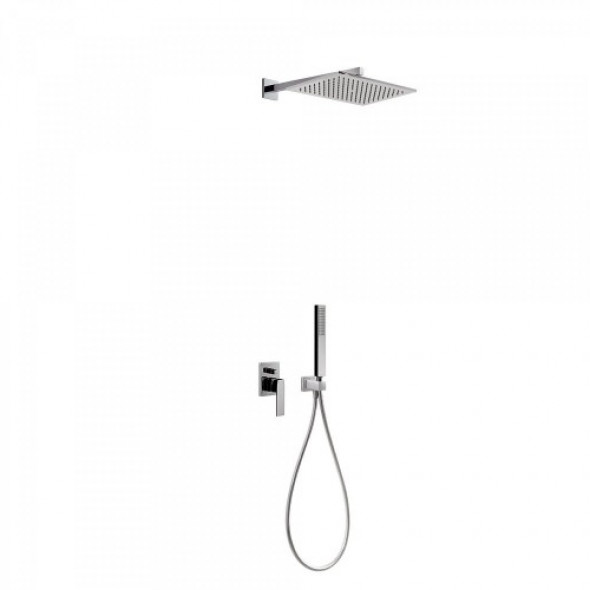 Tres SLIM COLORS Zestaw natryskowy z baterią podtynkową czarny-chrom 202.180.06.NE