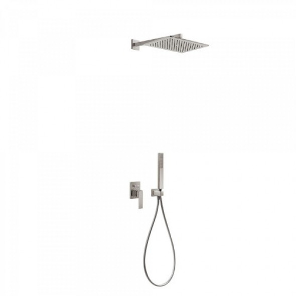 Tres SLIM COLORS Zestaw natryskowy z baterią podtynkową stal 202.180.06.AC