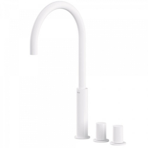 Tres STUDY COLORS Dwuuchwytowe baterie nablatowe biały mat 061.105.02.BM