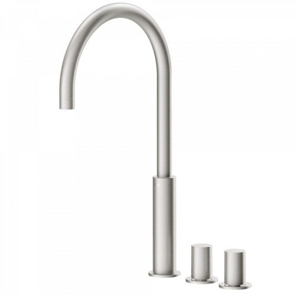 Tres STUDY COLORS Dwuuchwytowe baterie nablatowe stal 061.105.02.AC