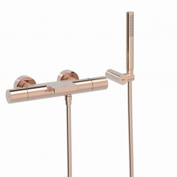 Tres Study Exclusive Bateria termostatyczna wannowa Różowe Złoto 261.172.09.OP