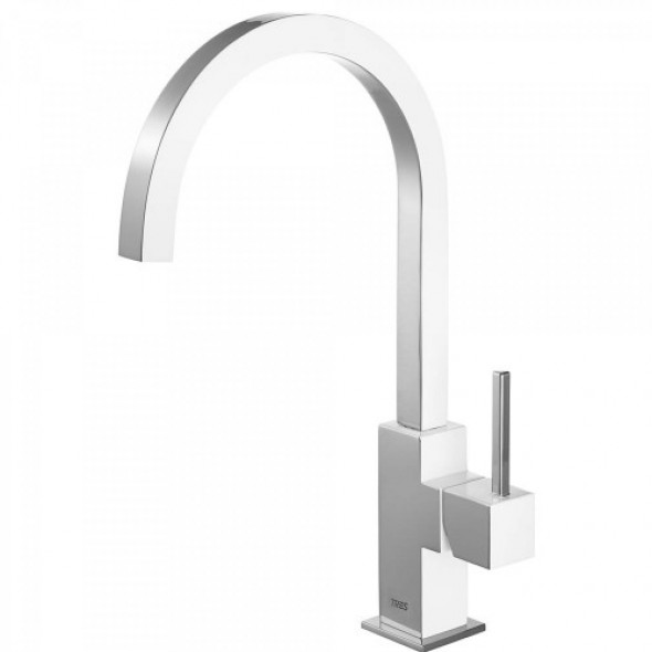 Tres TOP TRES COLORS Bateria zlewozmywakowa stojąca biały chrom 4.30.497