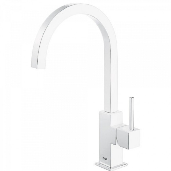 Tres TOP TRES COLORS Bateria zlewozmywakowa stojąca biały mat 030.497.BM