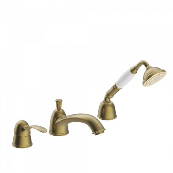 Tres TRES-CLASIC Bateria wannowa trzyotworowa stary mosiądz 242.145.01.LV