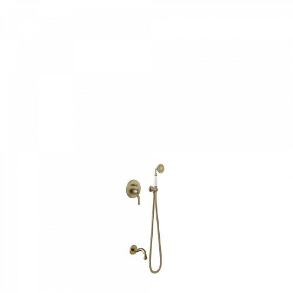 Tres TRES-CLASIC Zestaw wannowo-natryskowy z baterią podtynkową stary mosiądz 242.180.05.LV