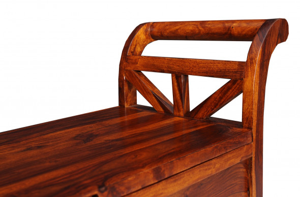 Ażurowa skrzynia z litego drewna COL-117-A-120 cm -Kolekcja Colonial