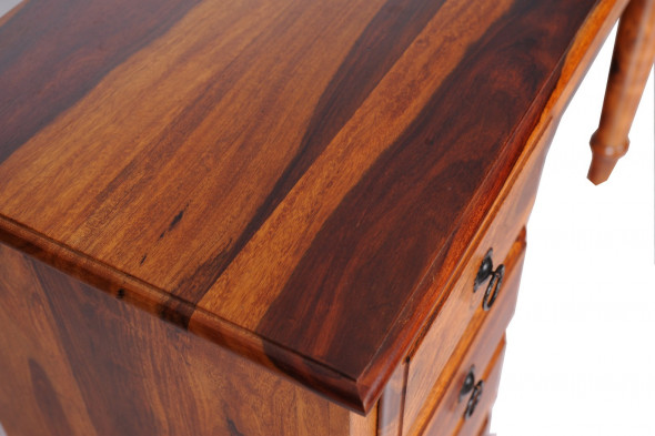 Biurko z litego drewna w stylu kolonialnym COL-36 110 cm-Kolekcja Colonial