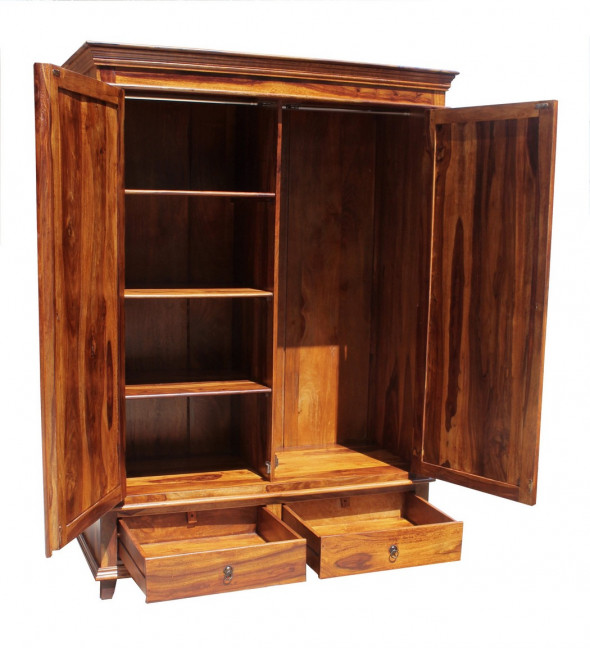 Dwudrzwiowa szafa z drewna CO-03-Kolekcja Colonial Old