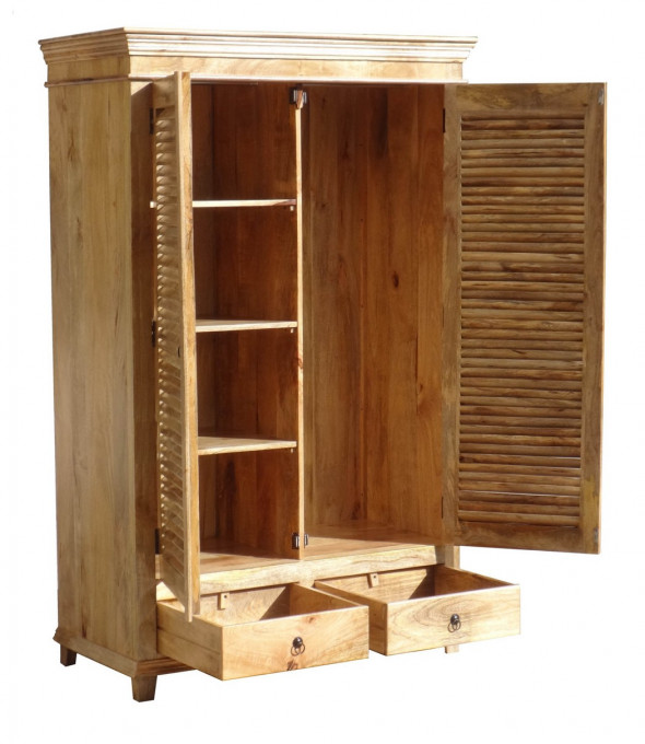 Dwudrzwiowa szafa z mangowca SH-03-Kolekcja Shutter